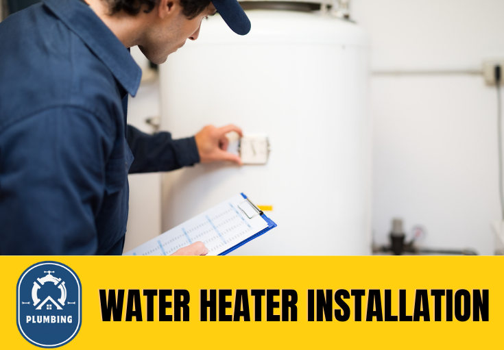 water heater installation Cobham
